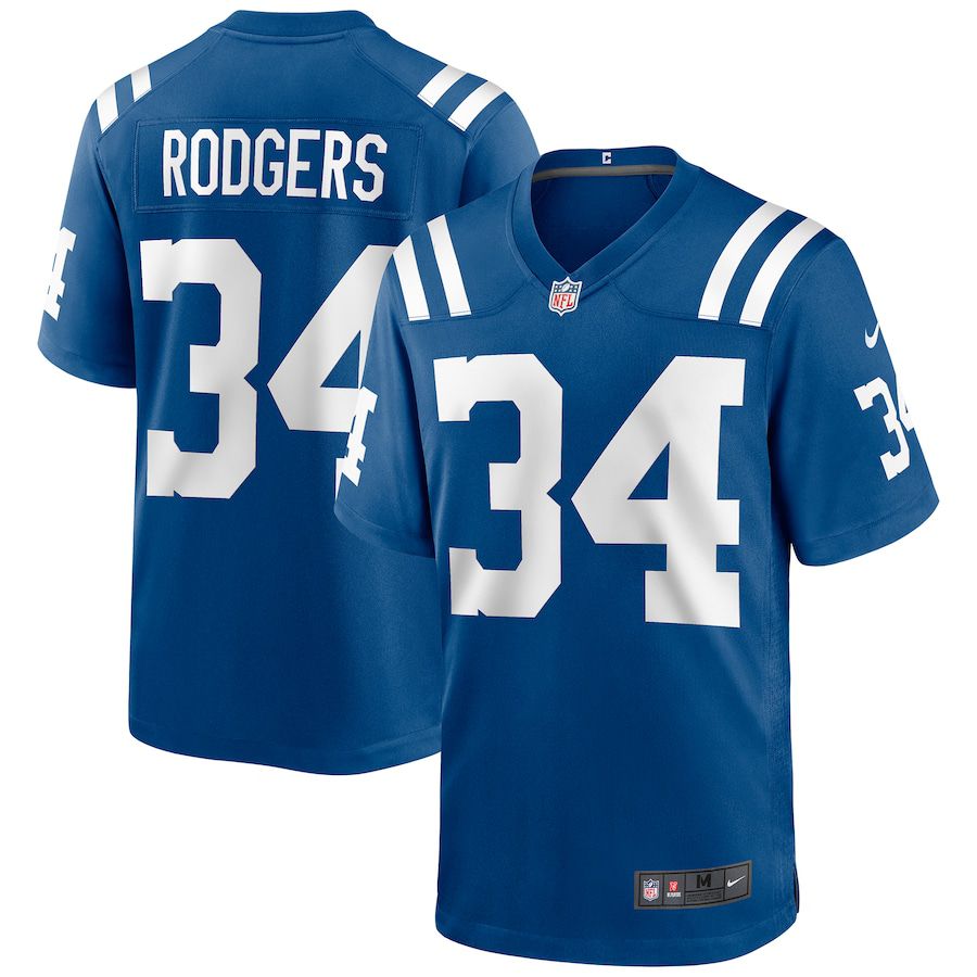 Men Indianapolis Colts #34 Isaiah Rodgers Nike Royal Game NFL Jersey